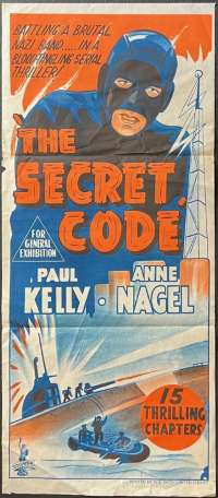 The Secret Code Daybill Poster Original 1950s Re Issue Ultra Rare