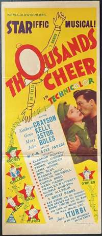 Thousands Cheer Poster Daybill Ultra Rare Original 1944 Gene Kelly