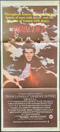 Dracula Poster Daybill Original 1979 Frank Langella Laurence Olivier