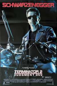 Terminator 2 Judgment Day One Sheet Poster Original Schwarzenegger Cyborg