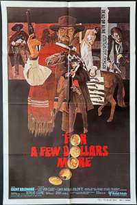For A Few Dollars More Poster Original One Sheet 1980 RI Clint Eastwood