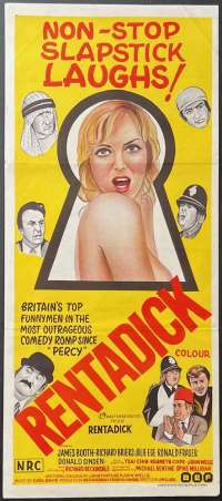 Rentadick Poster Daybill Original 1972 James Booth Julie Edge