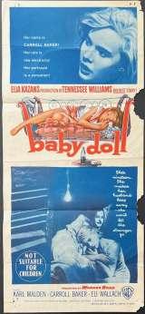 Baby Doll Poster Daybill Rare Original 1956 Carroll Baker Eli Wallach