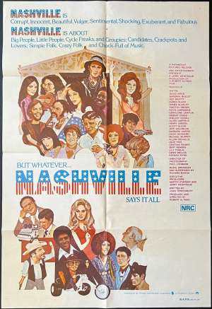 Nashville Poster One Sheet Original 1975 Robert Altman Music Festival