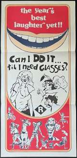 Can I Do It Till I Need Glasses Poster Original Daybill 1977 Due Tone Art