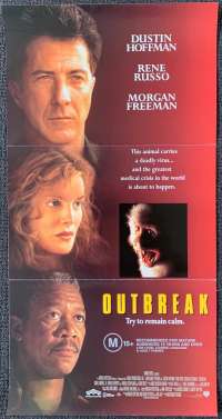 Outbreak Poster Original Daybill 1995 Dustin Hoffman Ebola Pandemic