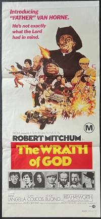 Wrath Of God Poster Daybill Original 1972 Robert Mitchum Hayworth