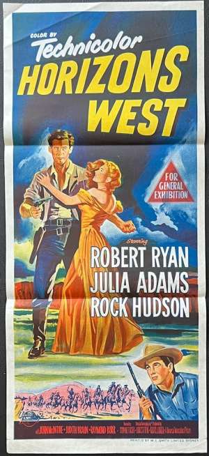 Horizons West Poster Daybill Original 1952 Robert Ryan Rock Hudson