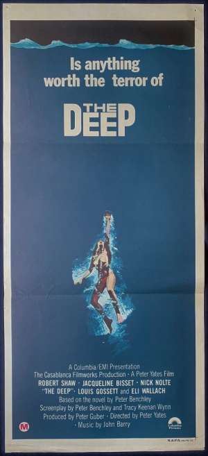 The Deep Poster Original Daybill 1977 Robert Shaw Jacqueline Bisset