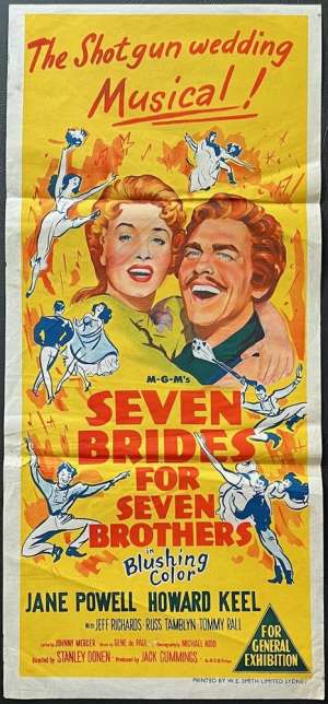 Seven Brides For Seven Brothers Poster Daybill Original 1954 First Issue