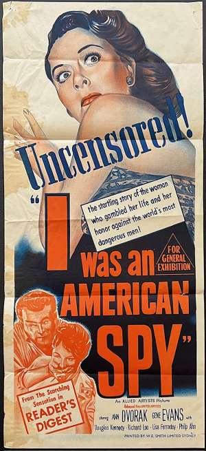 I Was An American Spy Poster Daybill Original 1951 War Ann Dvorak