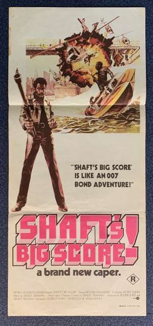 Shaft&#039;s Big Score Poster Original Daybill 1972 Richard Roundtree Gordon Park