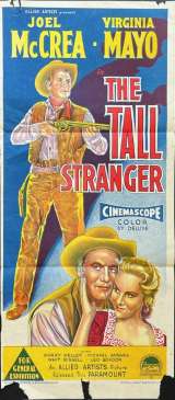 The Tall Stranger Poster Daybill Original 1957 Joel McCrea Virginia Mayo