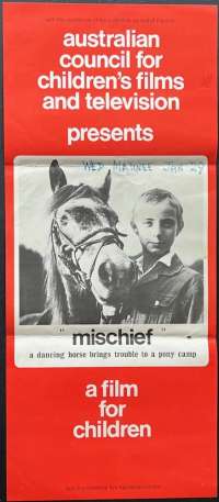 Mischief Poster Daybill Original 1969 Pony Stable Hands Paul Frazer