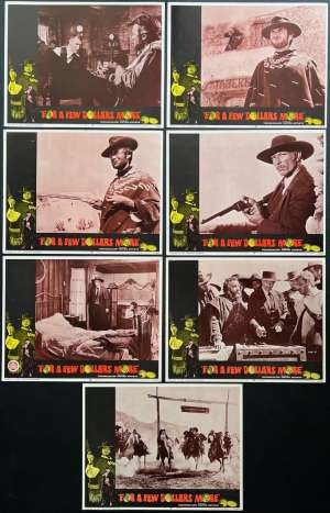 For A Few Dollars More Lobby Card Set x 7 USA 11x14 Original 1967