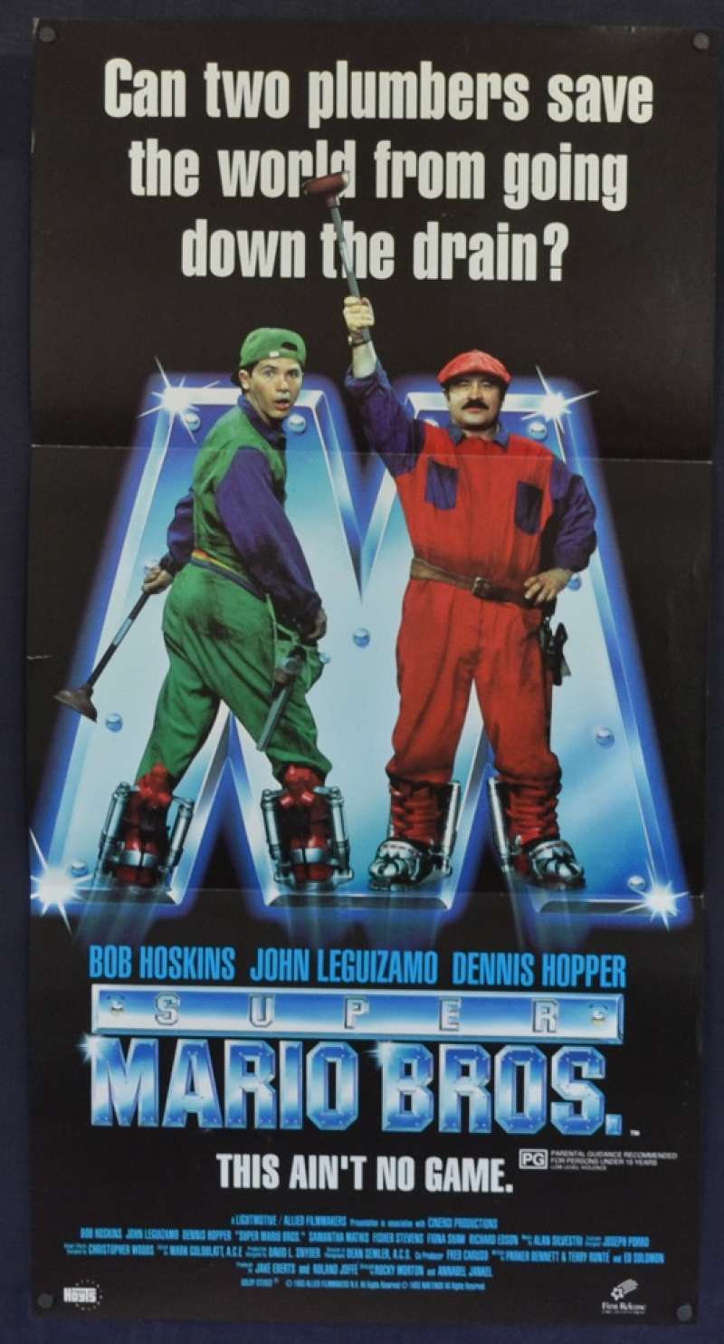 Super Mario Bros movie poster 1993 Bob Hoskins Annabel Jankel