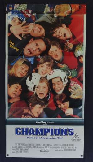 Champions Poster aka Mighty Ducks Original Daybill 1992 Emilio Estevez Hockey