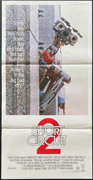 Short Circuit 2 Poster Daybill Original 1988 Fisher Stevens Cynthia Gibb