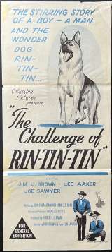 The Challenge Of Rin-Tin-Tin Poster Daybill Rare Original Duo Tone Art