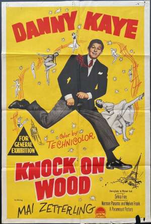 Knock On Wood Poster One Sheet Original Rare 1954 Danny Kaye