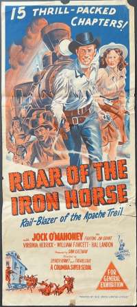 Roar Of The Iron Horse Poster Rare Daybill Original 1951 Jock Mahoney