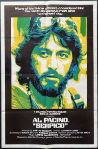 Serpico Poster One Sheet USA International Original 1973 Al Pacino Cop