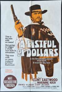 A Fistful Of Dollars Poster One Sheet Original FIRST release Eastwood