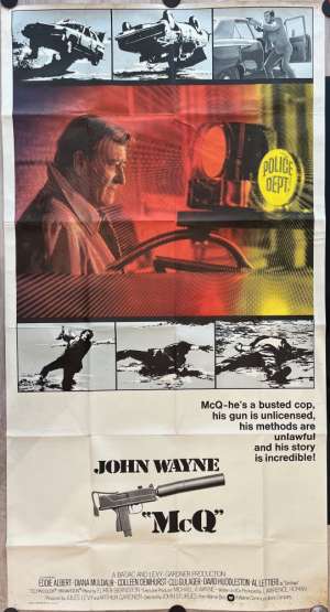 McQ Poster Rare Original USA 3 Sheet International 1974 John Wayne