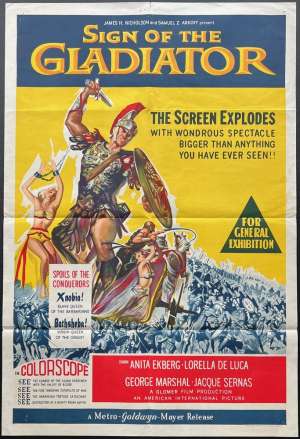 Sign Of The Gladiator Poster One Sheet Original 1959 Anita Ekberg