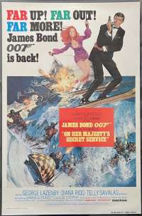 On Her Majesty&#039;s Secret Service Poster One Sheet 1980 Laminated