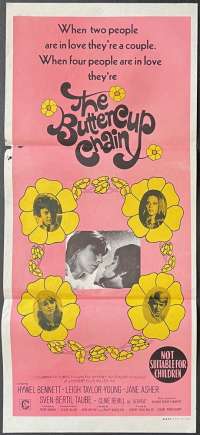 Buttercup Chain Poster Daybill Original 1970 Jane Asher Hywel Bennett