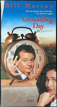 Groundhog Day Movie Poster Daybill Bill Murray Andie Macdowell Harold Ramis