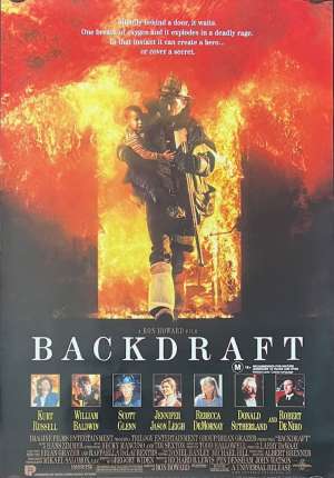 Backdraft Poster One Sheet ROLLED Original rare 1991 Kurt Russell