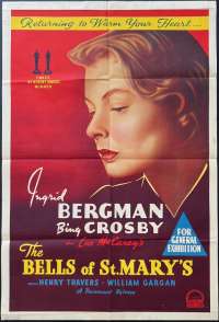 Bells Of St Marys Poster One Sheet Original Rare Art Re-Issue Bergman