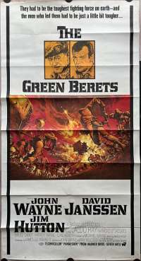 The Green Berets Poster Rare Original 3 Sheet USA 1968 John Wayne