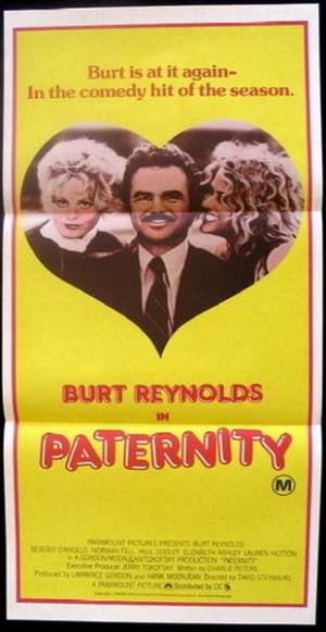 Paternity Movie Poster Original Daybill Burt Reynolds Beverly D&#039;Angelo Lauren Hutton