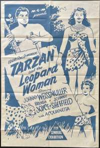 Tarzan And The Leopard Woman Poster One Sheet Rare Original Re-Issue