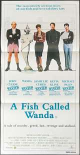 A Fish Called Wanda Movie Poster Original Daybill 1988 John Cleese Michael Palin