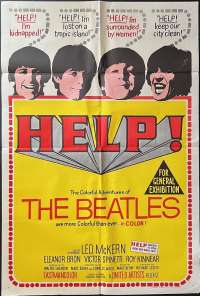 Help Poster One Sheet Original ULTRA RARE 1965 Beatles Leo McKern