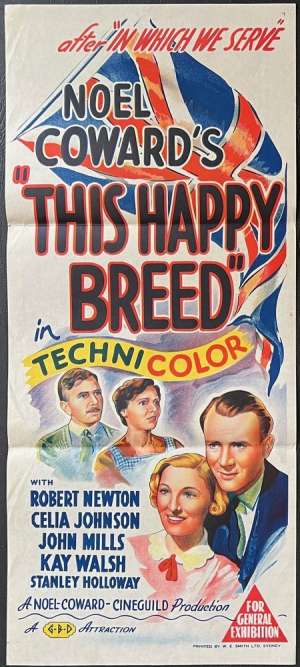 This Happy Breed Daybill Poster Original 1953 Re-Issue David Lean