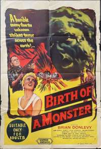 Birth Of A Monster Poster Original Rare One Sheet 1957 Quatermass 2